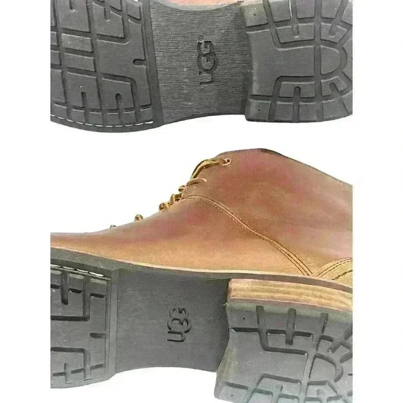 UGG Keaton Men\'s Brown Leather Sheepskin Lined Chukka Boots Size US 14/EUR 48.5 main image 6